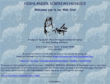Tablet Screenshot of highlandersiberians.com